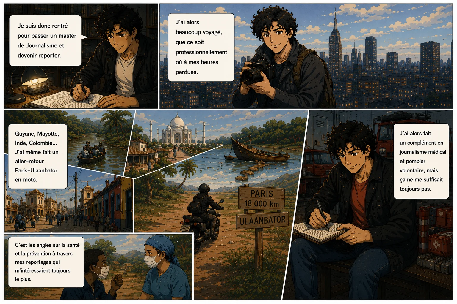Deuxième planche de la BD de présentation