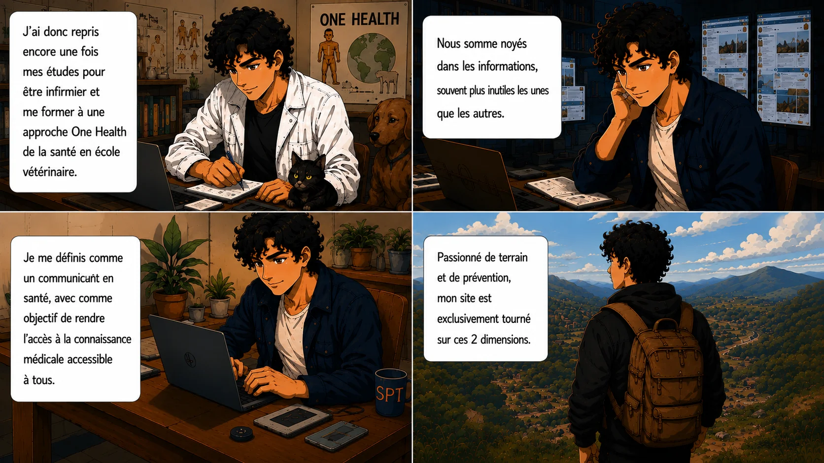 Troisième planche de la BD de présentation